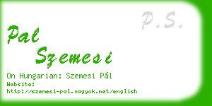 pal szemesi business card